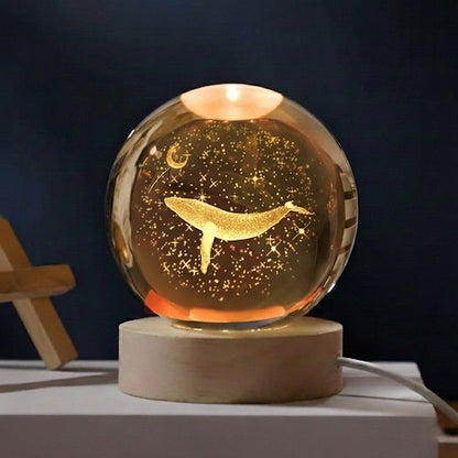 Esfera de cristal con grabado 3D Lumidusa