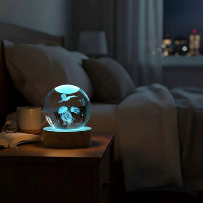 Esfera de cristal con grabado 3D Lumidusa