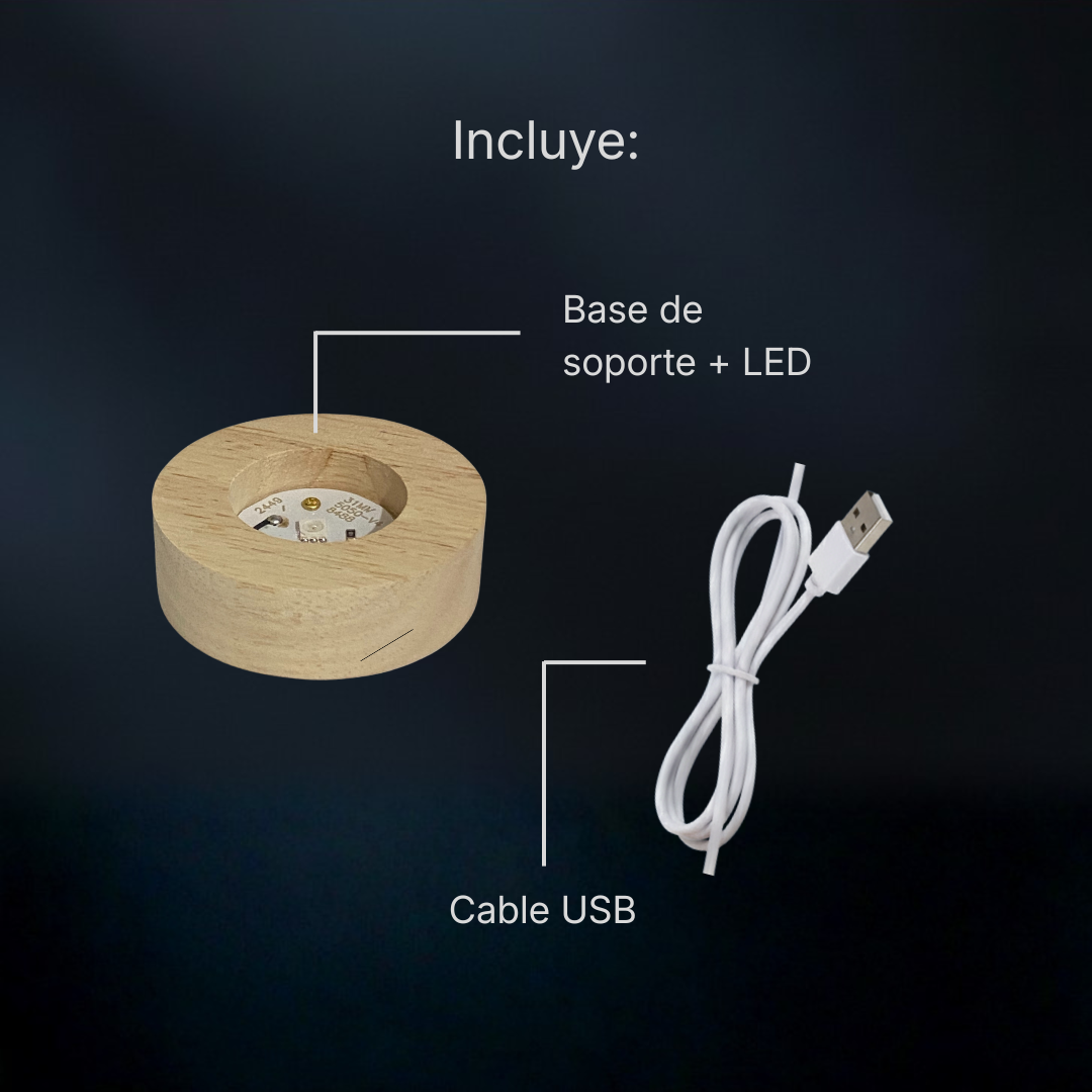 Esfera de cristal con grabado 3D Lumidusa